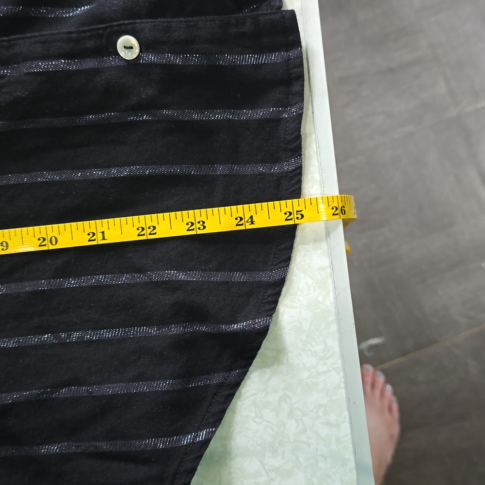 Victoria Secret Black Shimmer Striped Pajamas Medium - Picture 12 of 16